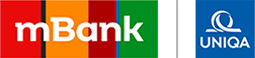 logo mBanku i logoUNIQA